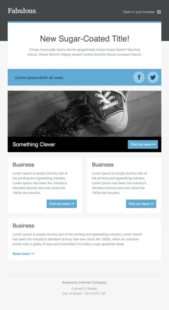 fabulous Email Newsletter Template