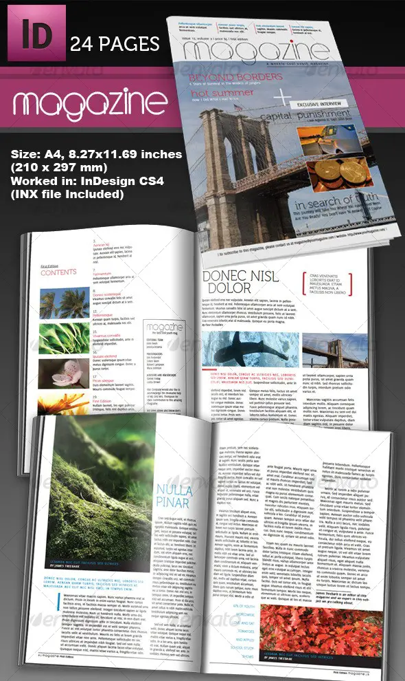 24 Page InDesign Magazine A4