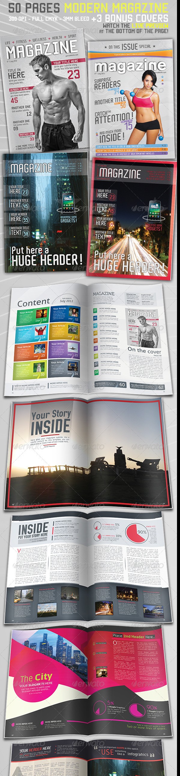 50 Page Magazine Template