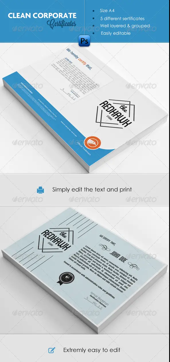 Certificate Templates Pack