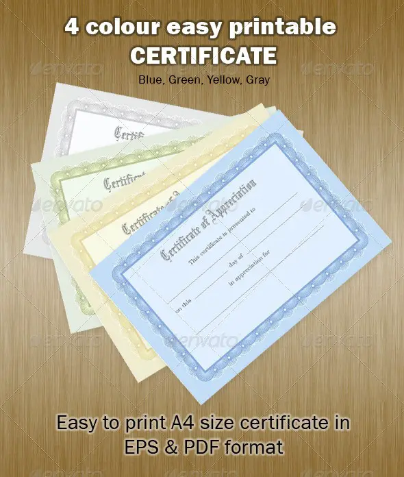 Certificate of Achievement Templates