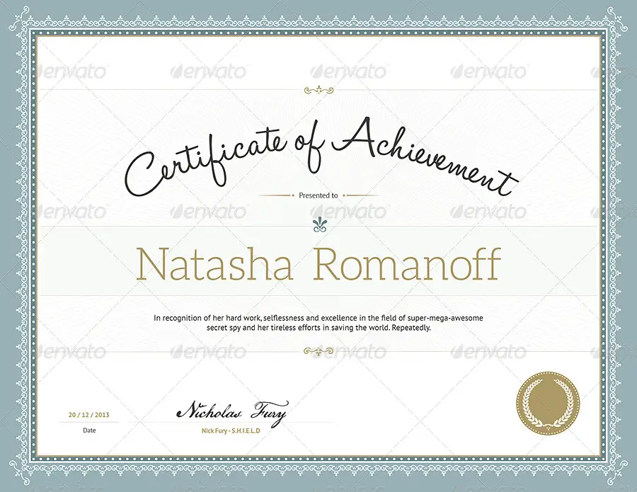 Certify - Award Certificate Template