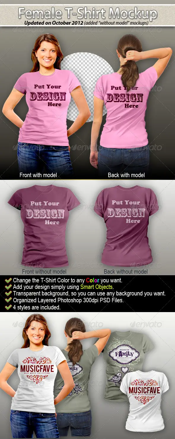 Female T-Shirt Mock-Up