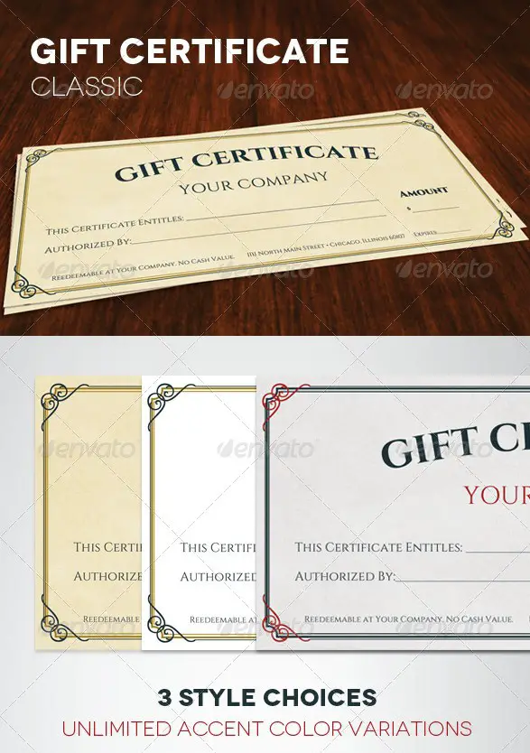 Gift Certificate Template