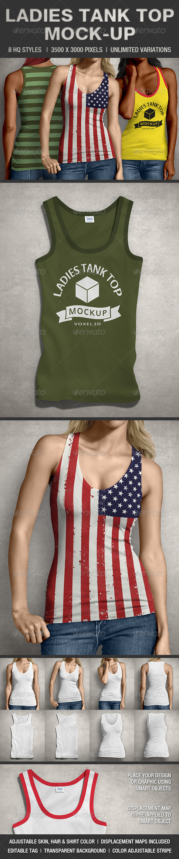 Ladies Tank Top Mock-up