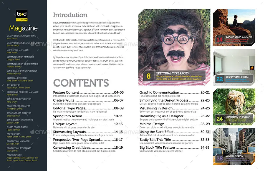 Magazine Template - InDesign 40 Page Layout V1