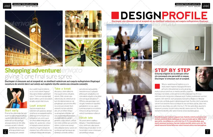 Magazine Template - InDesign 56 Page Layout V2