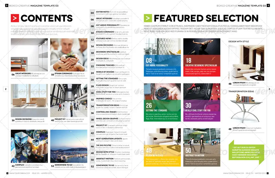 Magazine Template - InDesign 56 Page Layout V3