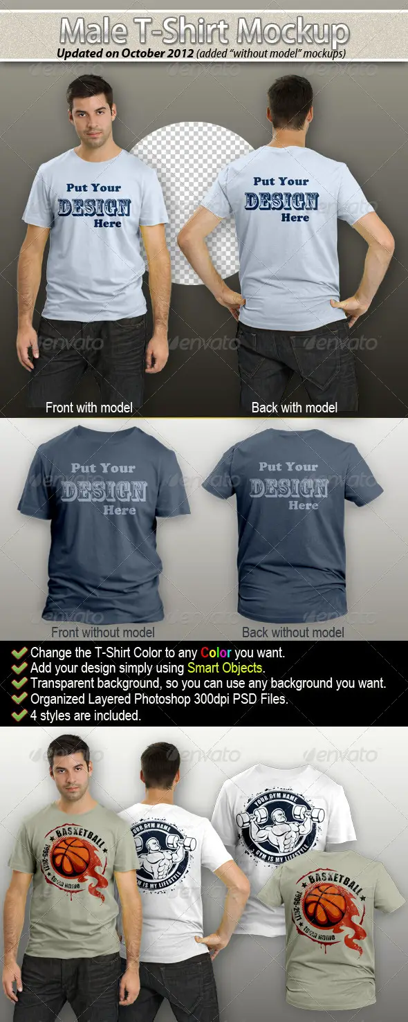 Male T-Shirt Mock-Up