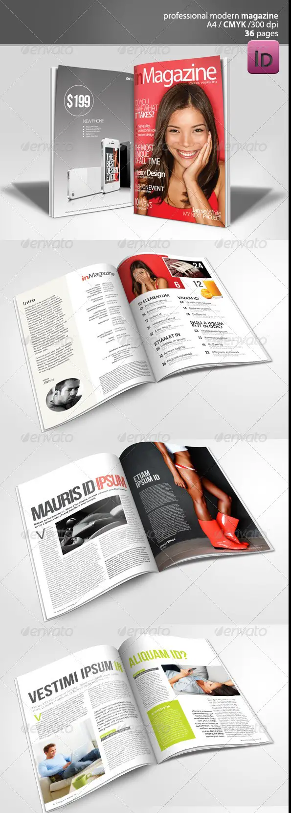 Modern Magazine 36 pages Template