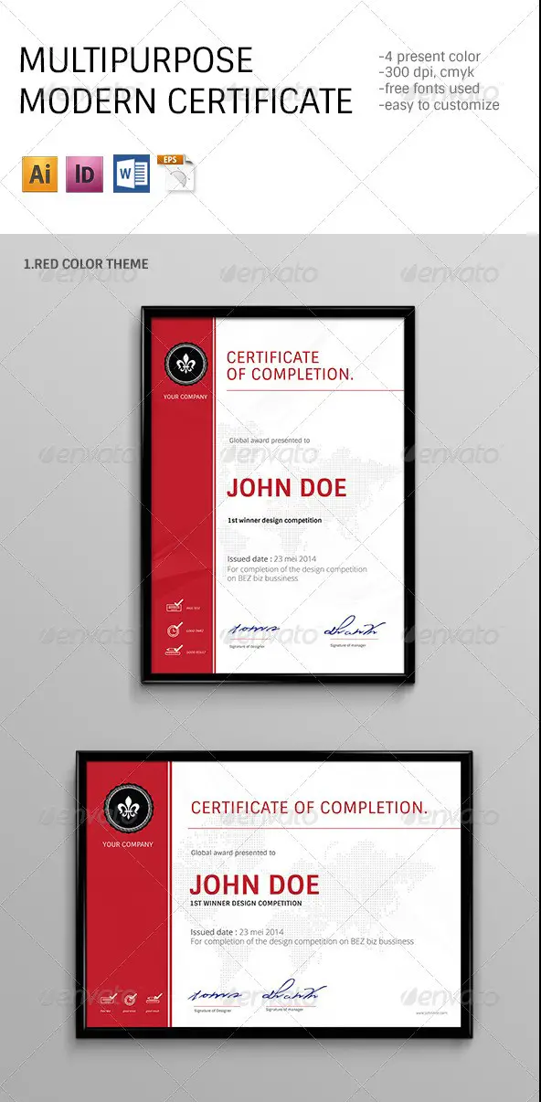 Modern Multipurpose Certificates Templates