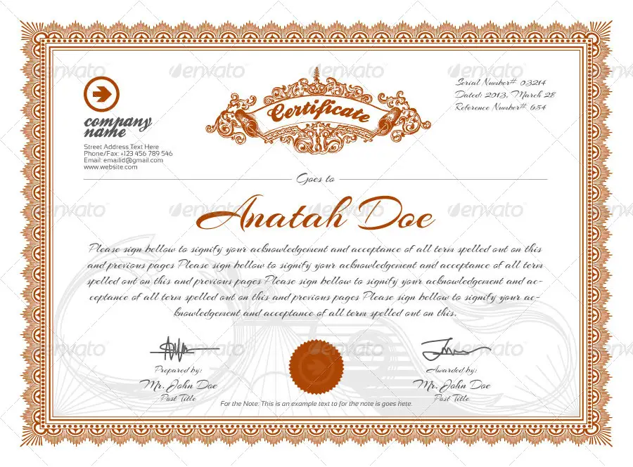 Modern Multipurpose Certificates Templates