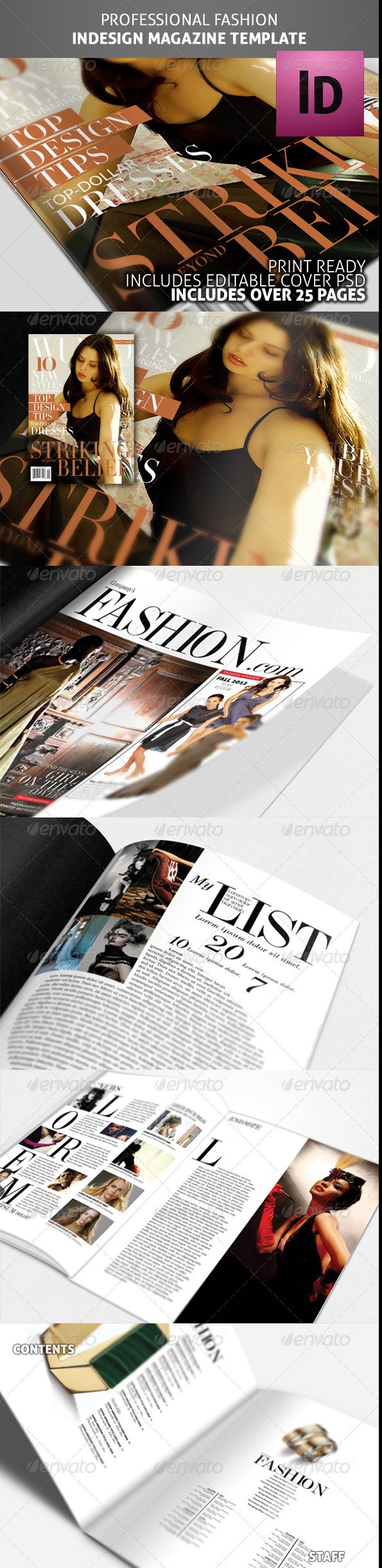 Pro InDesign Fashion Magazine Template