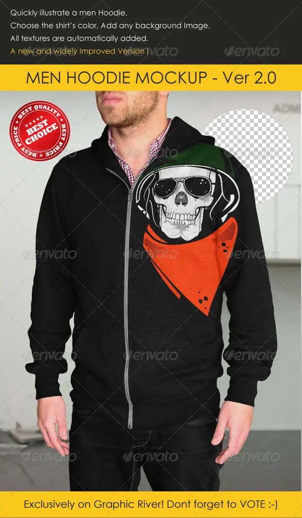 Professional Men Hoodie Mockup