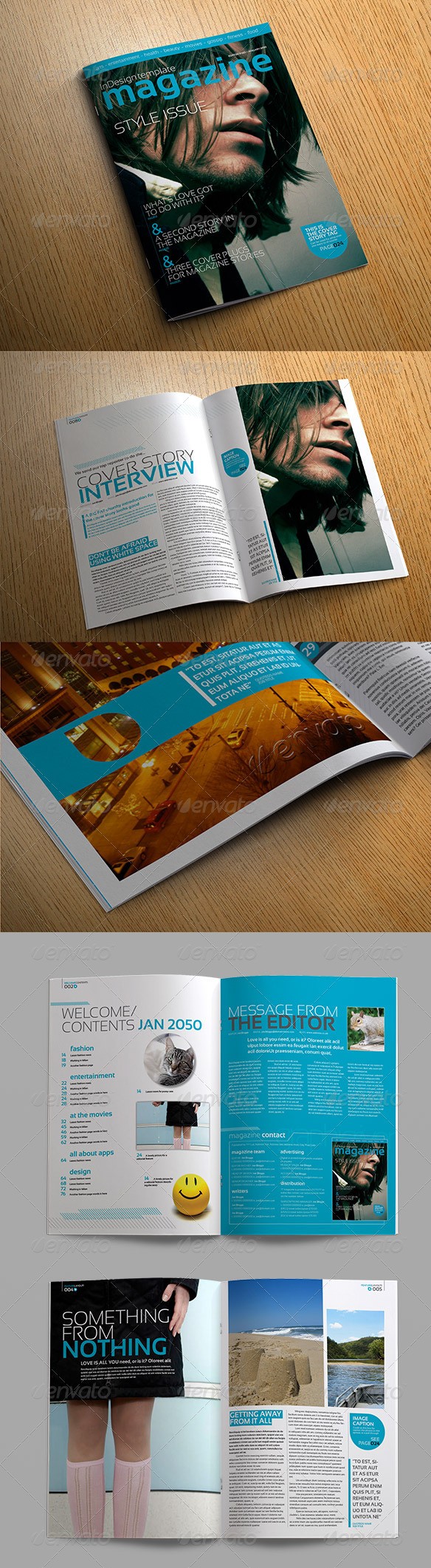 Stylish InDesign Magazine Template