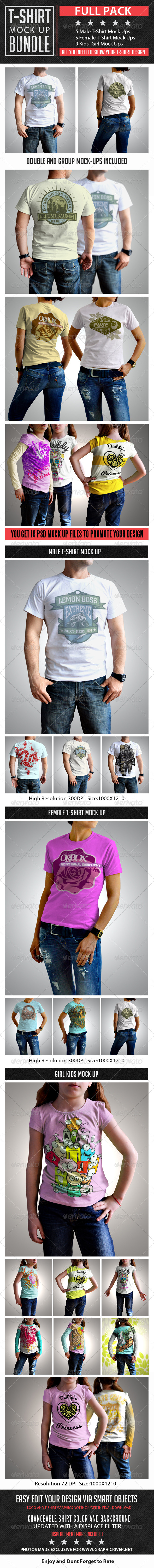 T-Shirt Mock Up Bundle