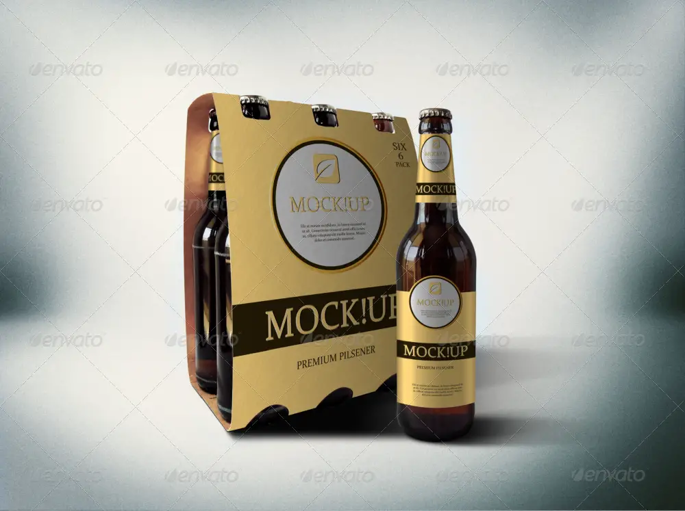 6 Pack Beer Mockup