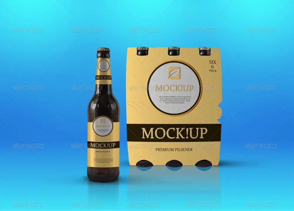 6 Pack Beer Mockup