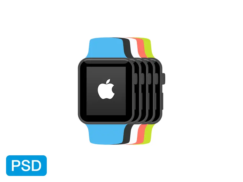 Apple Watch Flat Mockup