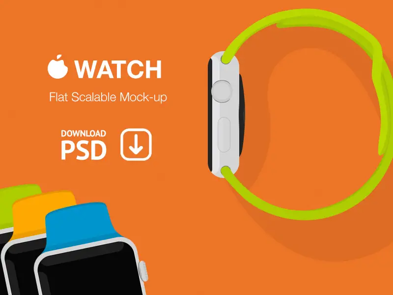Apple Watch - Free Psd Flat Mockup