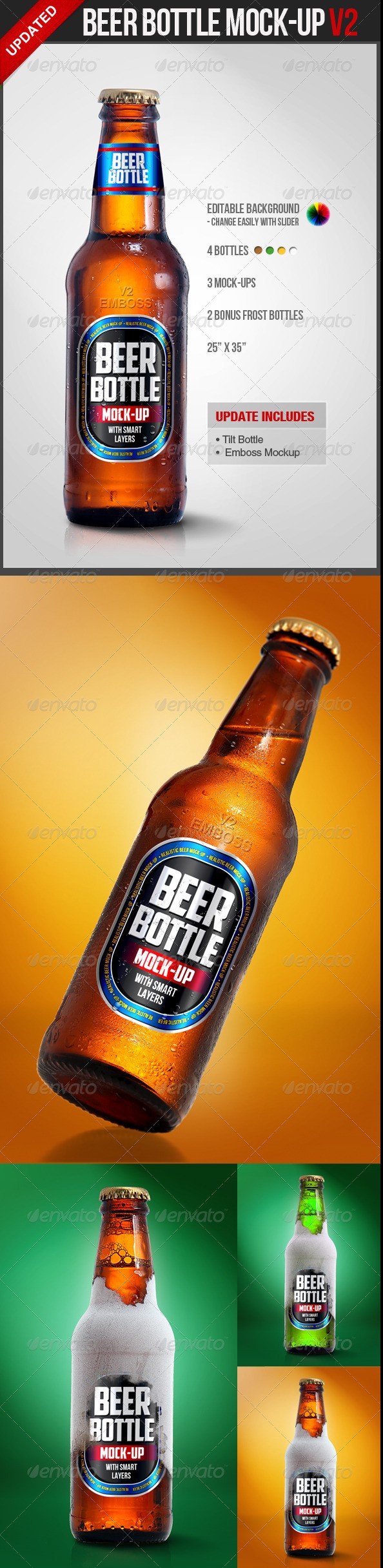 Beer Bottle Mockup V2