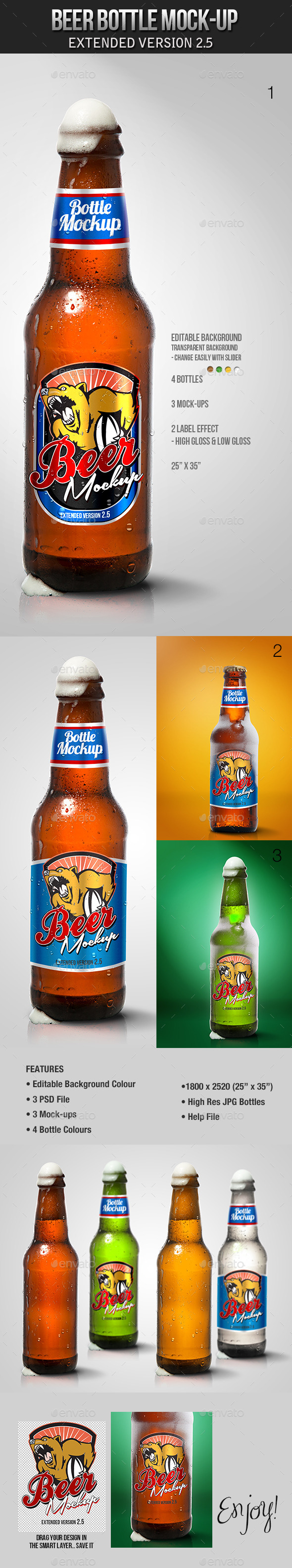 Beer Bottle Mockup V2.5