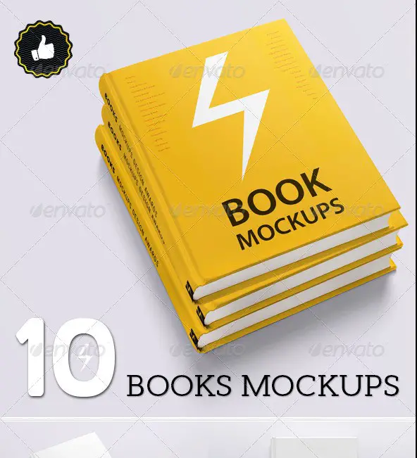 Book Mockups - 10 Different Images