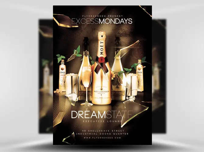 Excess Mondays Free Flyer Template