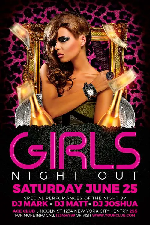 Free Ladies Night Flyer Template