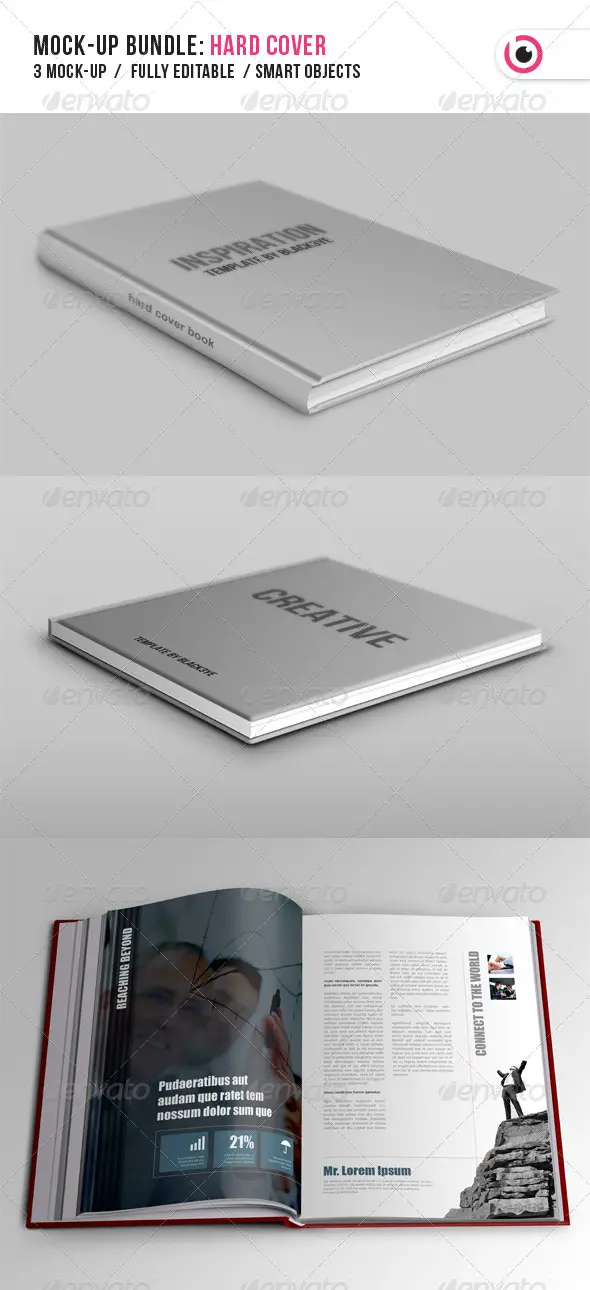 Hard Cover Book Mockup 