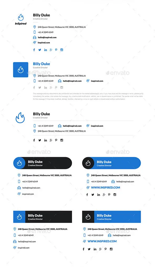 InSpired Email Signature Templates