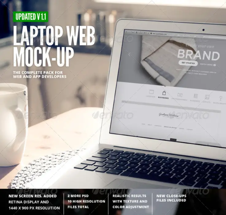 Laptop - Web App Mock-Up