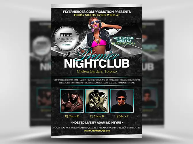 Premier Nightclub Free Flyer Template