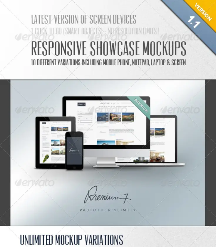 Responsive Showcase Mock-Ups