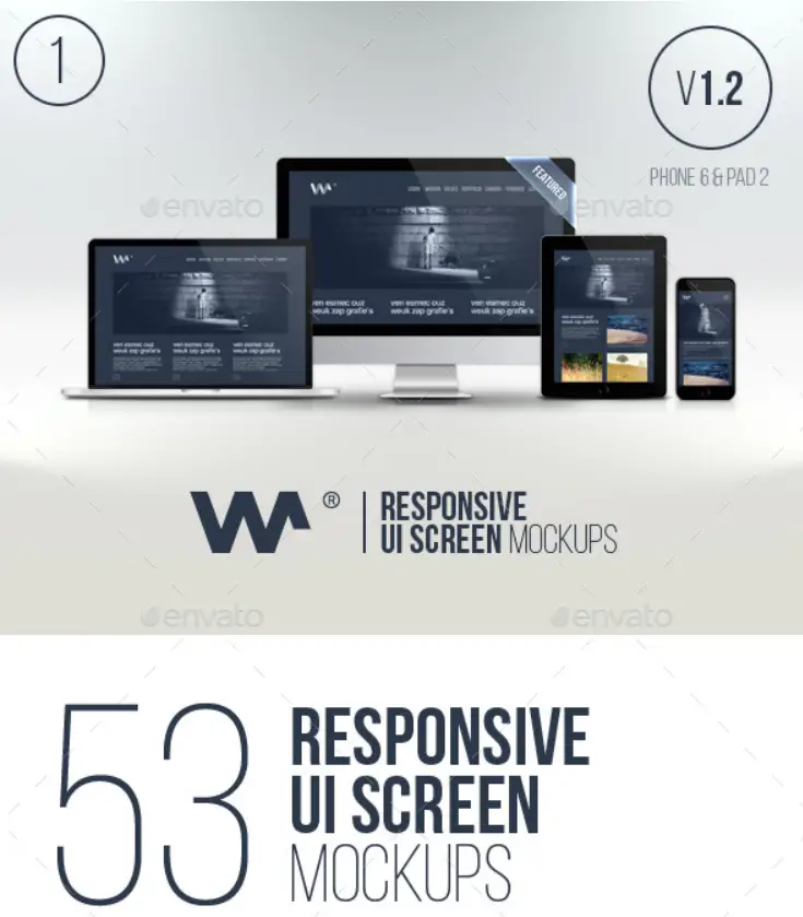 Responsive Website Devices & Screen Mockups