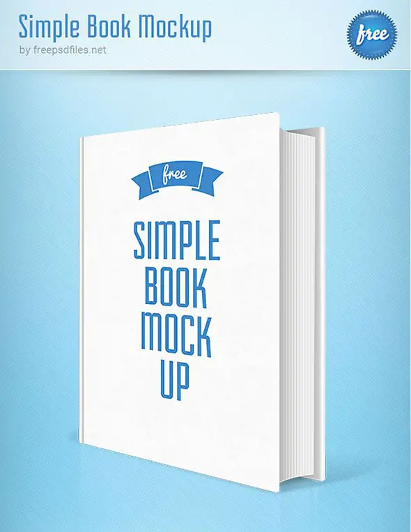 Simple Book PSD Mockup