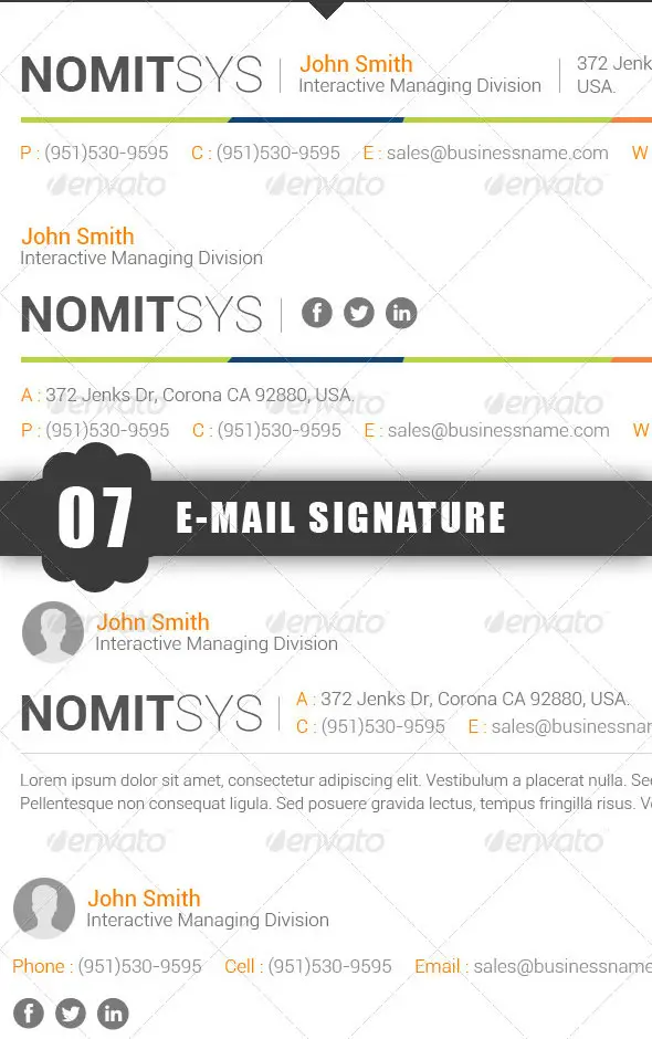 Standard E-Mail Signature Templates