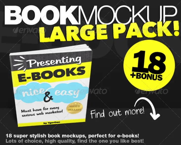 Book Mockup LARGE Pack