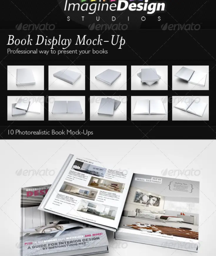 Book Display Mockup