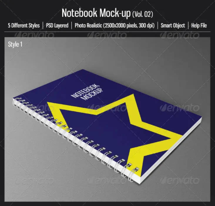 Spiral Notebook Mockup