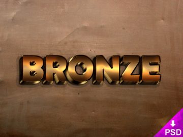 Bronze Text Effect for Photoshop