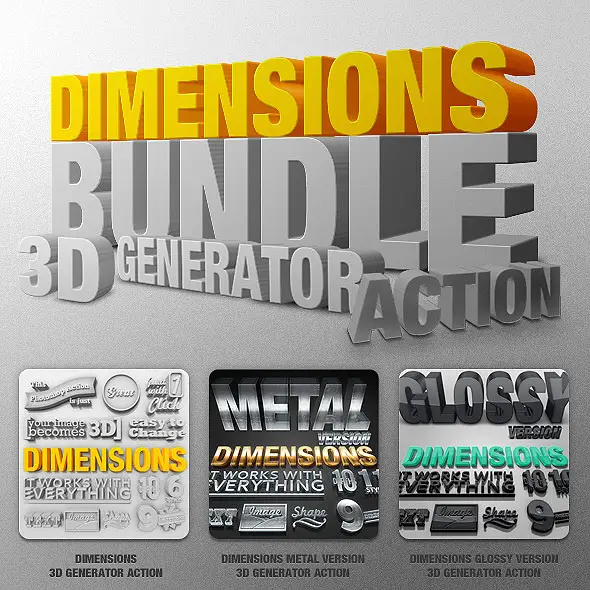 Bundle - Dimensions - 3D Generator Action
