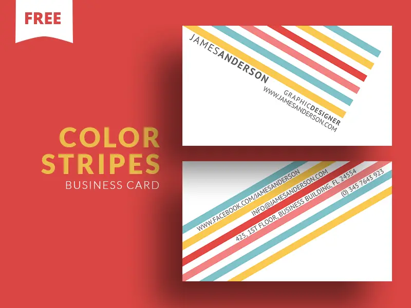 Color Stripes Business Card