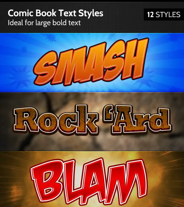 Comic Book Text Styles