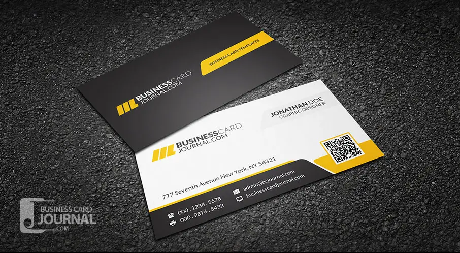 Corporate Professional QR Code Business Card Template