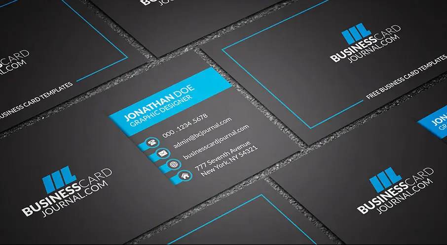 Dark & Bold Corporate Business Card Template