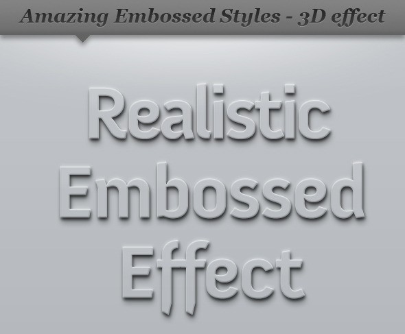 Embossed Style Effect - 3D Clean Shadow