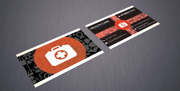 Free Clinic Business card PSD Template