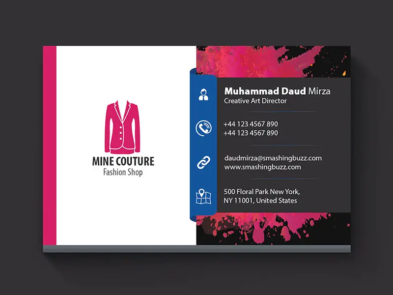 Free Stylish Business Card PSD Template