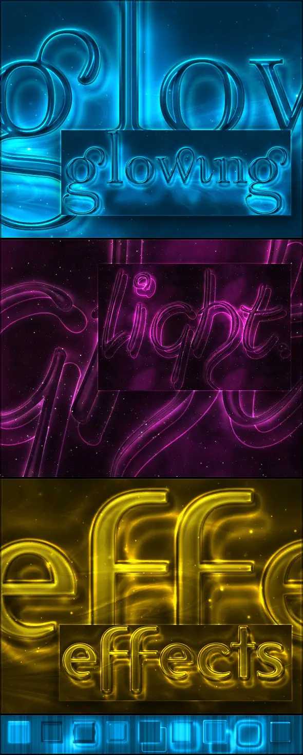 Glowing Light Text Effect and Styles